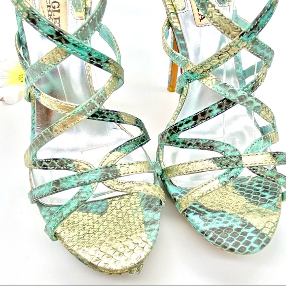 L EUC Badgley Mischka Snakeskin Heels, 6 - Picture 10 of 14